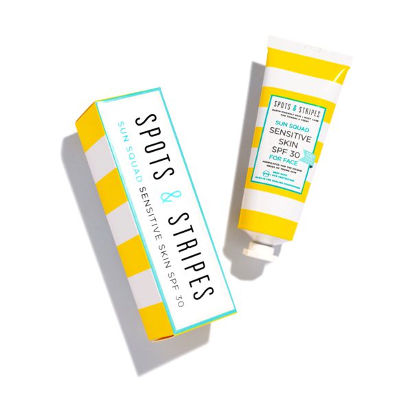 Best Sunscreen For Teenagers, SPF 30 Face sunscreen for sensitive teenage skin by eco-friendly brand, Spots & Stripes